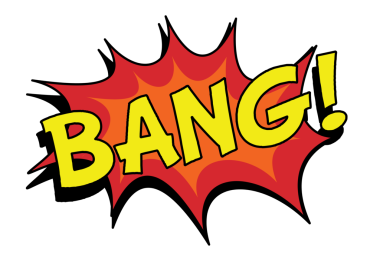 Saydam arkaplan üzerinde bang text olan konuşma baloncuğunun dijital png çizimi. İzole görüntü, çizgi roman, metin ve çizgi film kavramı.