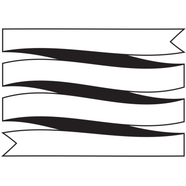 Şeffaf arkaplanda uzun beyaz kurdele afişinin dijital png çizimi. İzole görüntü, doğum günü, kutlama, parti.