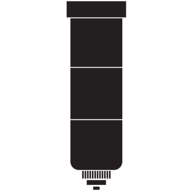 Şeffaf arkaplanda siyah boya tüpünün dijital png çizimi. İzole görüntü, sanat ve yaratıcılık kavramı.