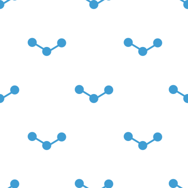 Mavi moleküllerin dijital png illüstrasyonu saydam arkaplanda tekrarlandı. Ayrı resim, tasarım arkaplan ve maket.