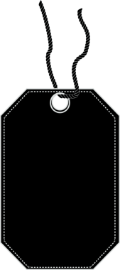 Şeffaf arkaplanda siyah hediye etiketinin dijital png çizimi. İzole görüntü, doğum günü ve kutlama.