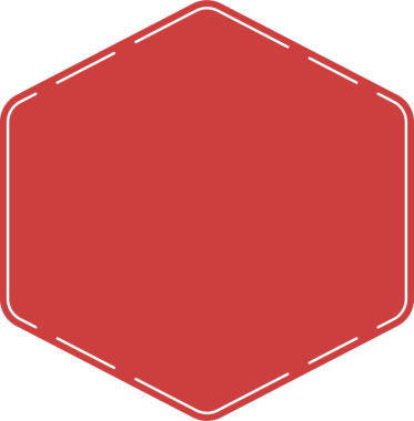 Saydam arkaplanda kopya alanı olan kırmızı altıgenin dijital png çizimi. İzole görüntü, şekil, renk ve yazım kavramı.