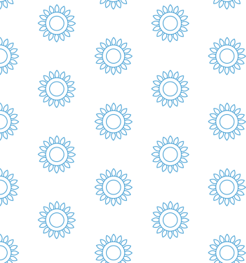 Şeffaf arkaplanda mavi çiçek sıralarının dijital png çizimi. İzole görüntü, şekil, renk, bitki ve desen kavramı.