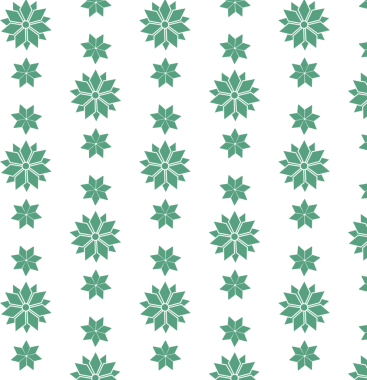 Şeffaf arkaplanda sıralanmış yeşil çiçeklerin dijital png çizimi. İzole görüntü, şekil, renk, bitki ve desen kavramı.