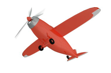 Saydam arkaplanda kopya alanı olan kırmızı düzlemin dijital png çizimi. İzole görüntü, araç, renk ve yazma kavramı.