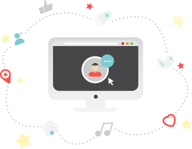 Şeffaf arkaplandaki bilgisayar ve medya simgelerinin dijital png çizimi. İzole görüntü, şekiller ve teknoloji konsepti.