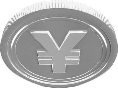 Şeffaf arkaplanda gümüş paranın dijital png çizimi. İzole imaj, finans ve ekonomi kavramı.