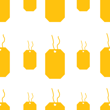 Şeffaf arkaplanda sarı etiketlerin dijital png çizimi. İzole resim, bilgi, arkaplan tasarımı ve desen.