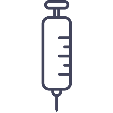 Şeffaf arkaplanda siyah şırınganın dijital png çizimi. İzole görüntü, ilaç ve sağlık koruması.
