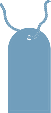 Şeffaf arkaplanda mavi hediye etiketinin dijital png çizimi. İzole görüntü, doğum günü ve kutlama.