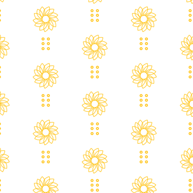 Saydam arkaplanda sarı çiçek ve dairelerin dijital png çizimi. İzole görüntü, şekil, renk, bitki ve desen kavramı.