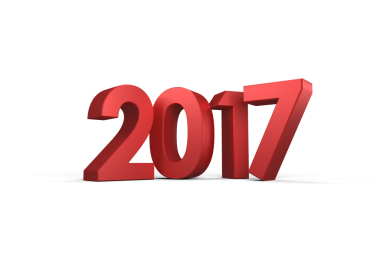 Şeffaf arkaplan üzerinde kırmızı 2017 yazısının dijital png illüstrasyonu. İzole görüntü, yeni yıl ve kutlama konsepti.