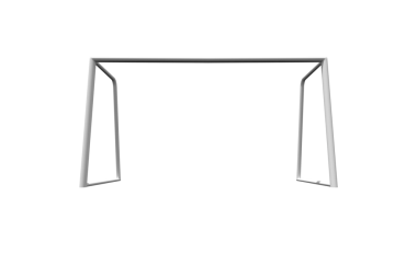 Saydam arkaplanda beyaz çerçeveli boş hedefin dijital png çizimi. İzole görüntü, spor ve ekipman.