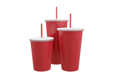 Şeffaf arka planda kırmızı içeceklerin dijital png çizimi. İzole görüntü, şekiller ve içki konsepti.