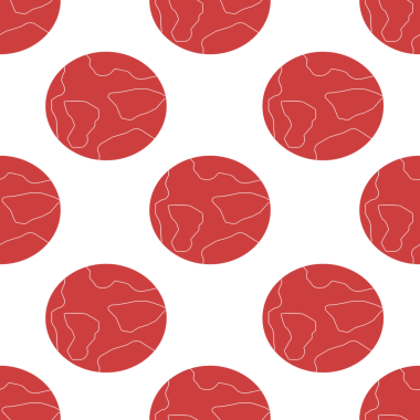 Saydam arkaplanda tekrar eden şekilli kırmızı dairelerin dijital png çizimi. Ayrı resim, tasarım arkaplan ve maket.