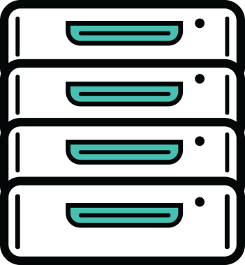 Şeffaf arkaplanda bilgisayar sembolünün dijital png çizimi. İzole görüntü, hesaplama ve sembol kavramı.