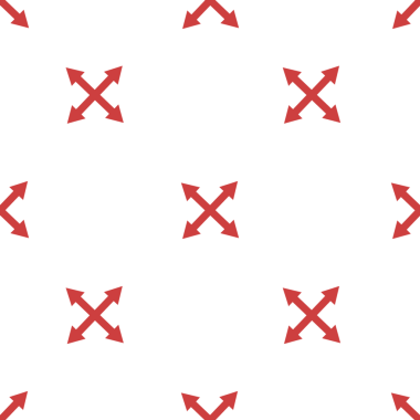 Saydam arkaplanda kırmızı çapraz ok dizilerinin dijital png çizimi. Ayrı görüntü, renk ve tasarım arkaplanı.