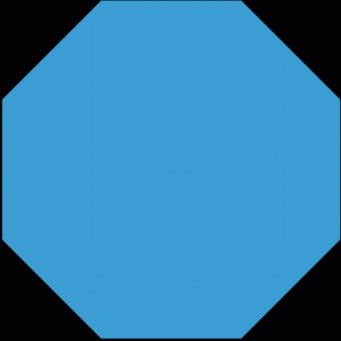 Saydam arkaplanda kopya alanı olan mavi altıgen işaretinin dijital png çizimi. İzole görüntü, renk, şekil ve yazım arkaplanı.