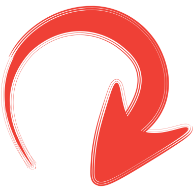 Şeffaf arkaplanda kırmızı eğri okun dijital png çizimi. Ayrı görüntü, şekil, renk ve desen.