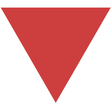 Saydam arkaplanda kopya alanı olan kırmızı üçgenin dijital png çizimi. Ayrı görüntü, renk, şekil ve desen.