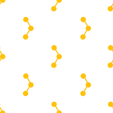 Şeffaf arkaplanda tekrarlanan sarı şekillerin dijital png çizimi. İzole görüntü, kalıp ve şekil kavramı.