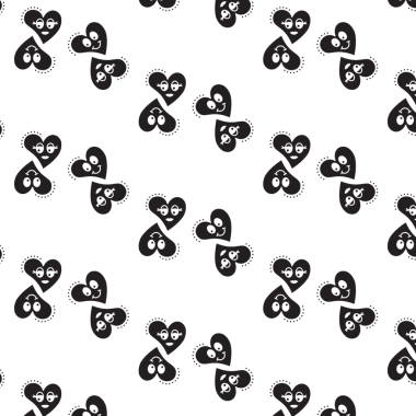 Şeffaf arkaplanda siyah desenlerin dijital png çizimi. İzole görüntü, desen, şekil ve sembol kavramı.