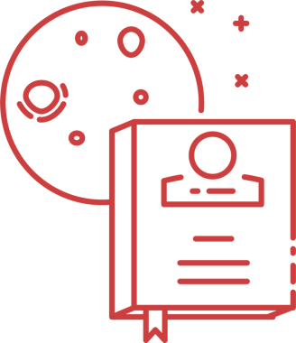 Kızıl Gezegen 'in dijital png çizimi, saydam arkaplanda yıldızlar ve kitaplar. İzole görüntü, sosyal medya ve şekiller kavramı.