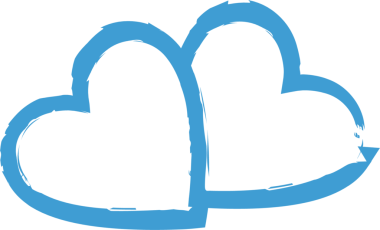 Şeffaf arkaplanda iki mavi kalbin dijital png çizimi. İzole görüntü, renk, şekil ve aşk.