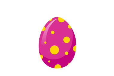 Şeffaf arkaplanda sarı daireler çizen ping yumurtasının dijital png çizimi. Ayrı bir görüntü, Paskalya, kutlama.