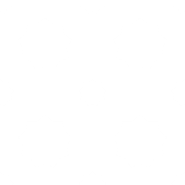 Şeffaf arkaplanda beyaz desenlerin dijital png çizimi. İzole görüntü, desen, şekil ve sembol kavramı.