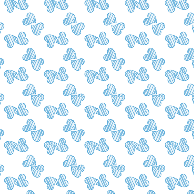 Şeffaf arkaplanda tekrarlanan kalplerin mavi deseninin dijital png çizimi. İzole görüntü, kalıp ve şekil kavramı.