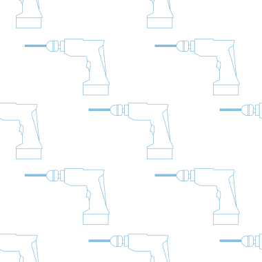 Şeffaf arkaplanda tekrarlanan mavi matkapların dijital png çizimi. Ayrı resim, tasarım arkaplan ve maket.