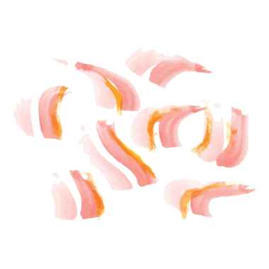 Şeffaf arkaplanda pembe boya lekelerinin dijital png çizimi. Ayrı görüntü, renk, şekil ve tasarım arkaplanı.