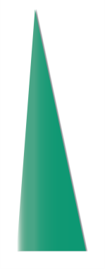 Beyaz ve şeffaf arkaplanda yeşil üçgenin dijital png çizimi. Ayrı görüntü, renk, şekil ve tasarım arkaplanı.