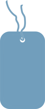 Şeffaf arkaplanda mavi isim etiketi ve dizginin dijital png çizimi. İzole resim, isim etiketi, şekil, renk ve desen.