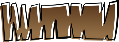 Şeffaf arkaplanda kahverengi zig zag şeklinin dijital png çizimi. Ayrı resim, tasarım arkaplan ve maket.