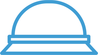 Saydam arkaplanda kopya alanı olan mavi başlığın dijital png çizimi. İzole görüntü, giysi ve şekiller konsepti.