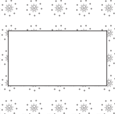 Şeffaf arkaplanda çiçek desenli siyah çerçevenin dijital png çizimi. Ayrı görüntü, renk, şekil ve tasarım arkaplanı.