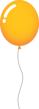 Şeffaf arkaplanda sarı balonun dijital png çizimi. İzole imaj, parti ve kutlama konsepti.