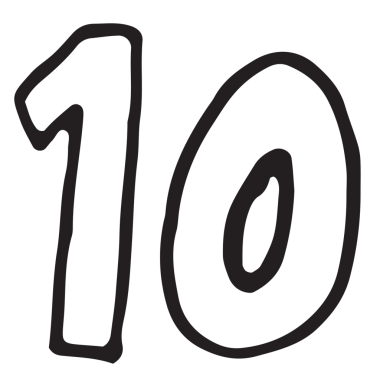 Şeffaf arkaplanda 10 sayının dijital png illüstrasyonu. İzole görüntü, sayı ve sembol kavramı.