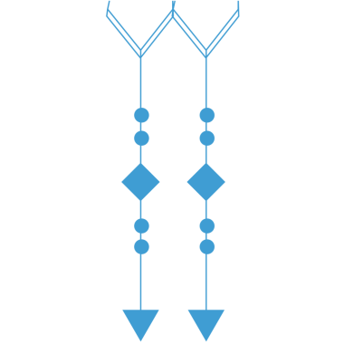Şeffaf arkaplanda mavi okların dijital png çizimi. İzole görüntü, şekil ve sembol kavramı.