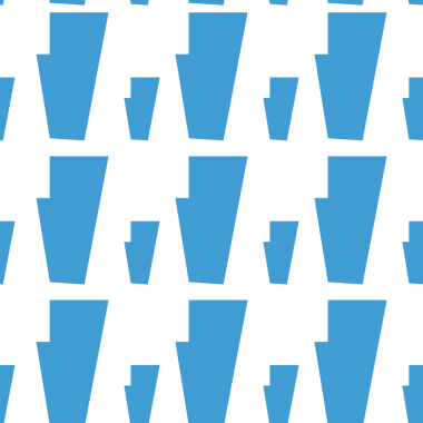 Şeffaf arkaplanda tekrarlanan şekillerin mavi desenlerinin dijital png çizimi. İzole görüntü, kalıp ve şekil kavramı.