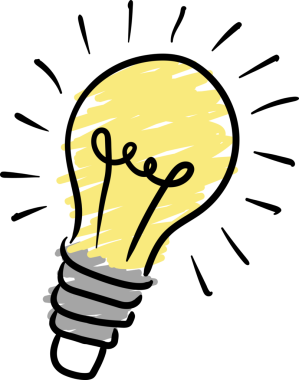 Şeffaf arkaplanda ampul sembolünün dijital png çizimi. İzole görüntü, fikir ve yaratıcılık kavramı.