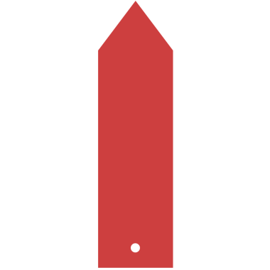 Saydam arkaplanda kopya alanı olan kırmızı etiketin dijital png çizimi. İzole görüntü, şekiller ve mesaj konsepti.