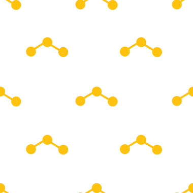 Şeffaf arkaplanda tekrarlanan sarı şekillerin dijital png çizimi. İzole görüntü, kalıp ve şekil kavramı.