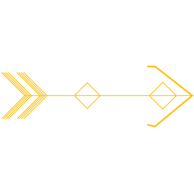 Şeffaf arkaplanda sarı okun dijital png çizimi. İzole görüntü, şekil ve sembol kavramı.