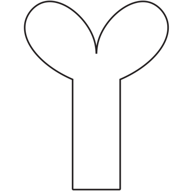 Şeffaf arkaplanda beyaz şeklin dijital png çizimi. İzole görüntü, şekiller ve kalıp kavramı.