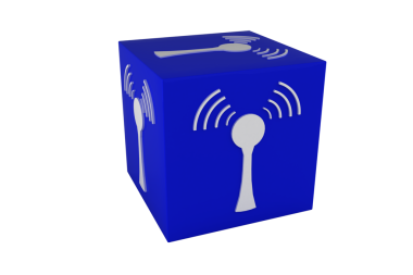 Şeffaf arkaplanda ağ aralığı sembolü olan küpün dijital png çizimi. İzole görüntü, ağ ve sembol kavramı.