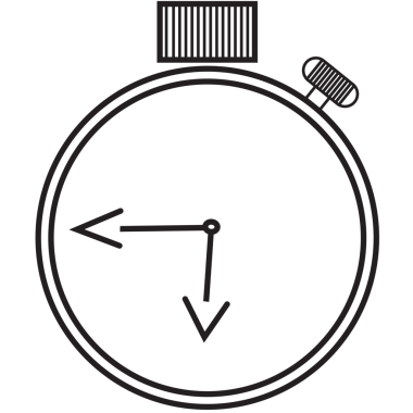 Şeffaf arkaplanda siyah beyaz kronometrenin dijital png çizimi. Ayrı görüntü, renk, şekil ve zaman.