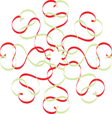 Şeffaf arkaplanda kırmızı ve bej çizgilerin dijital png çizimi. İzole görüntü, şekiller ve kalıp kavramı.